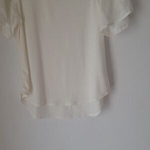 Women’s Cream Ruffle Sleeve Blouse